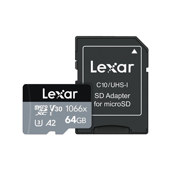 Lexar 64GB microsdxc-kortti - Luokka 10 - Flash-muisti - Tallennuskapasiteetti