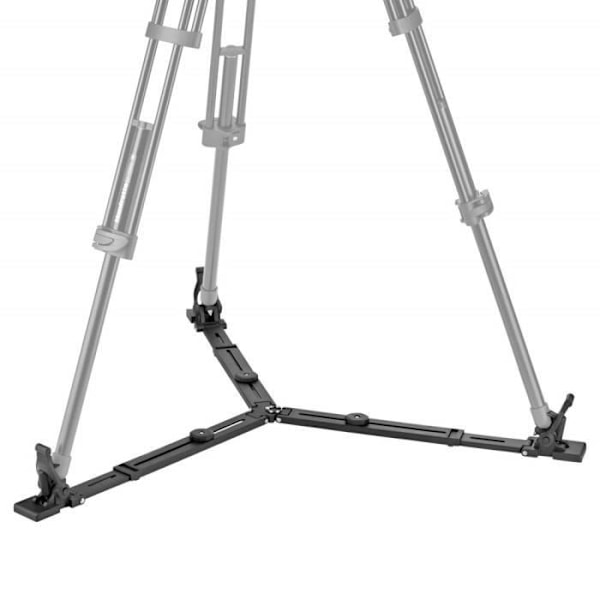 Manfrotto Aluminium Videostativ med Dobbelt Rør og Gulvforbindelse - 100mm til 75mm Boladapter - Fødder