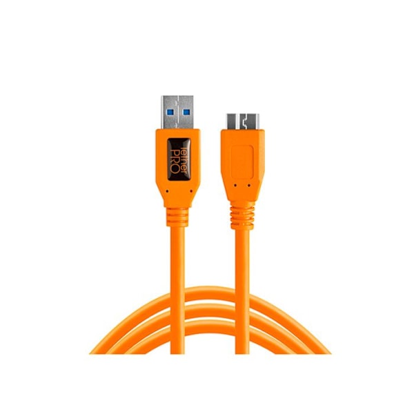 Câble TetherPro USB 3.0 Uros Micro-B 4.6m - Oranssi - Tether Tools