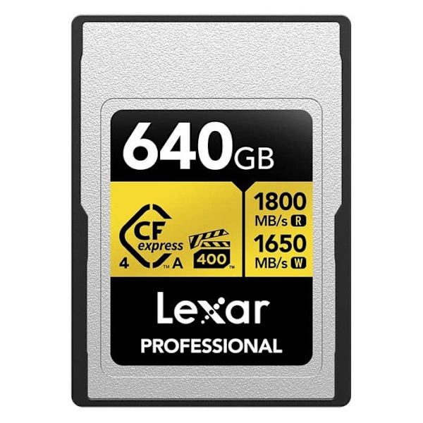 Lexar CFexpress Pro Type A Gold 4.0-serie 640GB R1800/W1650MB/s - VPG400