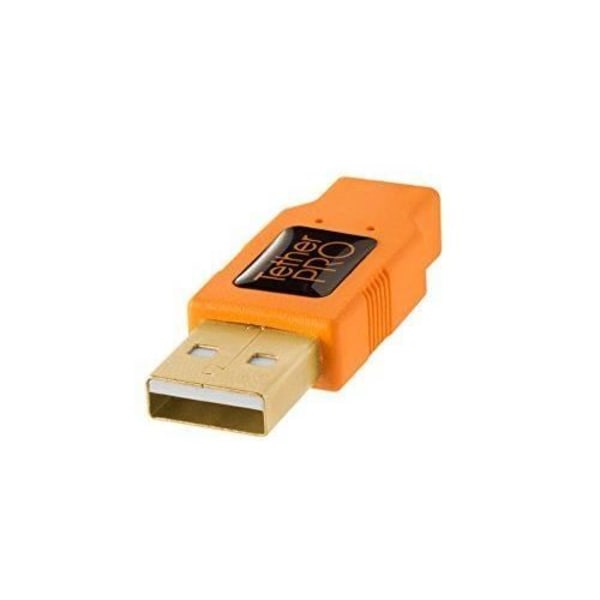 Tether Tools - TetherPro USB-kabel, USB 2.0 A/Mini B, 8 pins, 4,6 m, orange [TET-CU8015-ORG] -