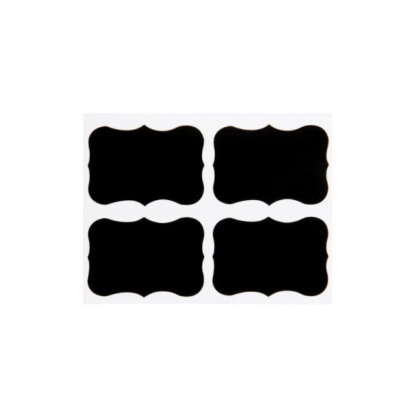 36 svarta tavlan-etiketter i 3 modeller, griffeltavla, Blackboar