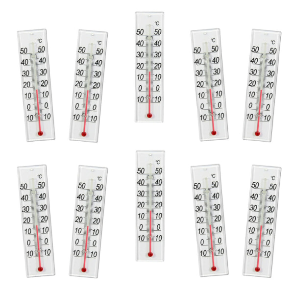10-pack Inomhus-Termometer 10 till 50 grader Celcius, Pelare