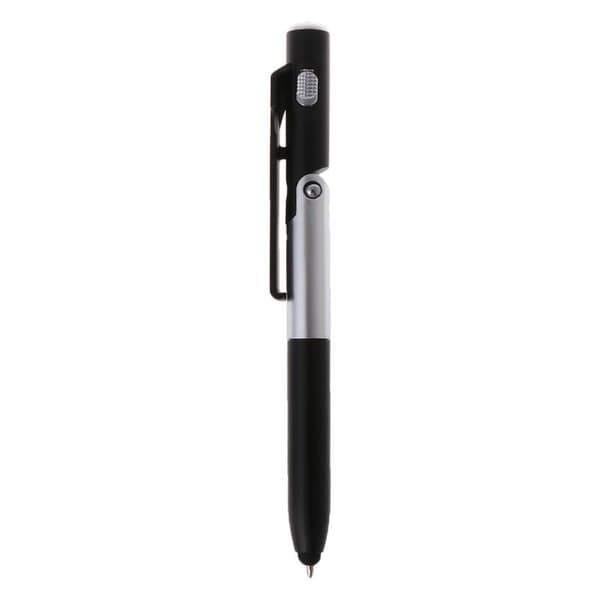 1st Multifunktionspenna 4i1 Kulspets-LED-Stylus-Mobilstativ Blå