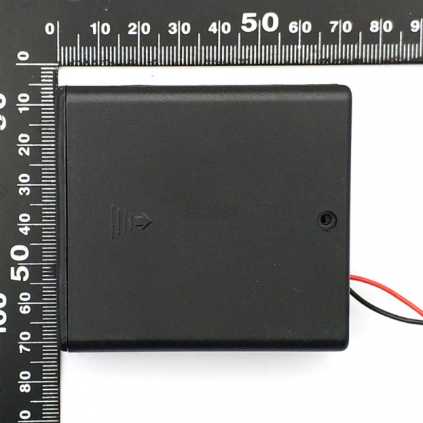 Batterikassett Batterihållare Batterilåda för 4xAA med på/av