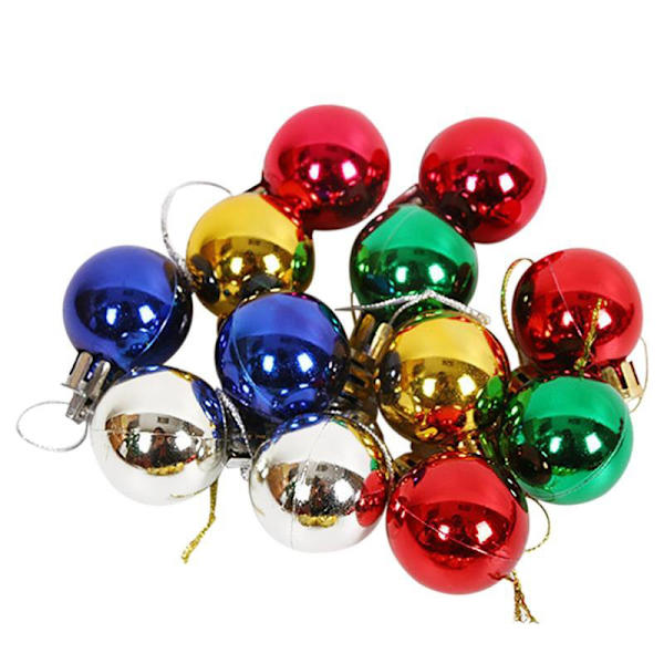 24 st små MINI Julgranskulor Julpynt  Julgranspynt