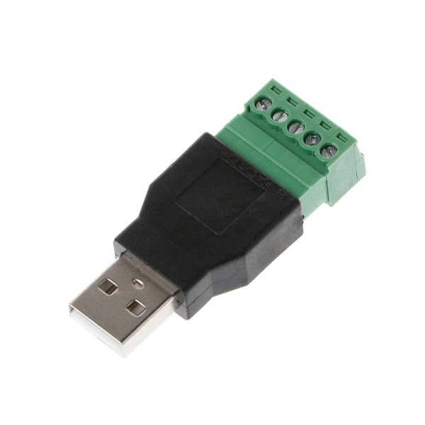 Adapterkontakt USB-A hane till skruvanslutning