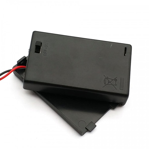Batterikassett Batterihållare Batterilåda för 3xAAA med på/a