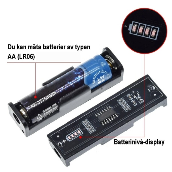 Batterimätare Testare- Provare av AA-batterier