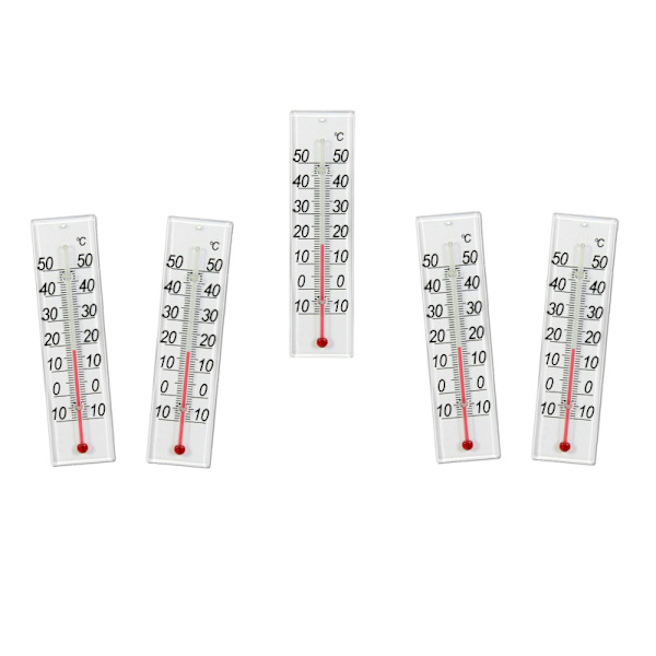 5-pack Inomhus-Termometer 10 till 50 grader Celcius, Pelare