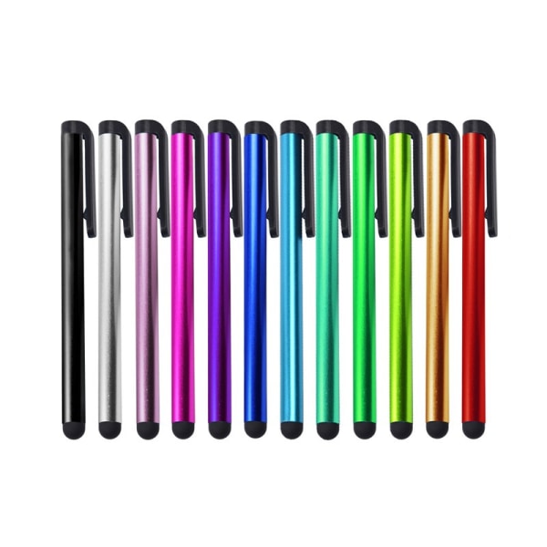 10 st Stylus- Touchpennor för mobil, surfplattor i olika färge Röd