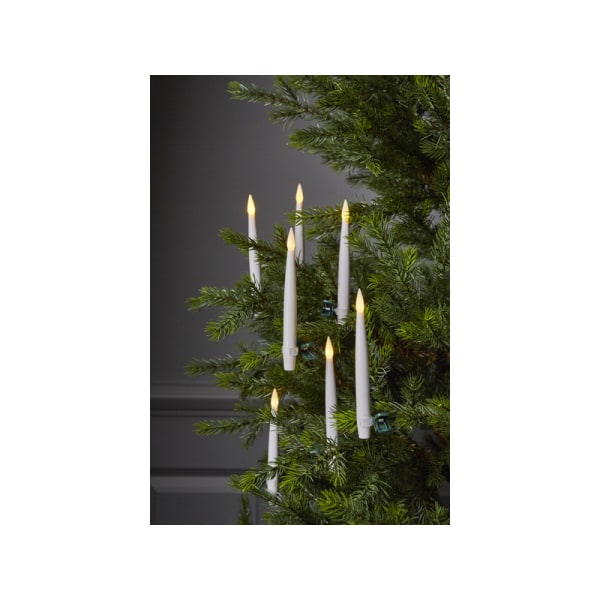Trådlös julgransbelysning m 10 vackra antikljus, flimrande lå