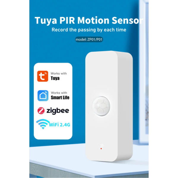 Smart Rörelsedetektor Motion Sensor Zigbee Tuya