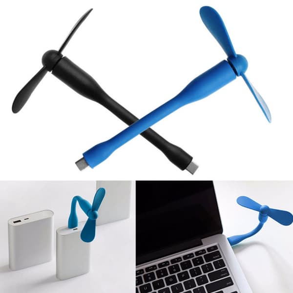 Svalka dig med Mobilfläkt USB-C i sommarvärmen Vit