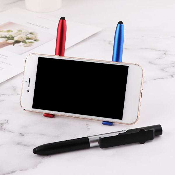 1st Multifunktionspenna 4i1 Kulspets-LED-Stylus-Mobilstativ