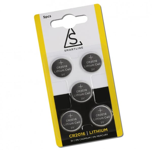 Batteri CR2016, 2016 3V, 10-pack, knappcell, Smartline