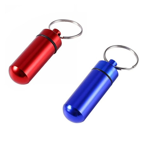 2st Piller- Medicin- Tablett-burk/kapsel/behållare på nyckelri