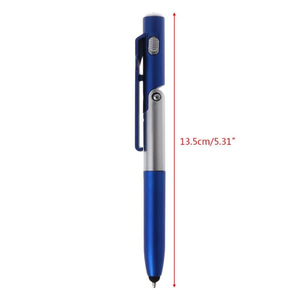 1st Multifunktionspenna 4i1 Kulspets-LED-Stylus-Mobilstativ Blå