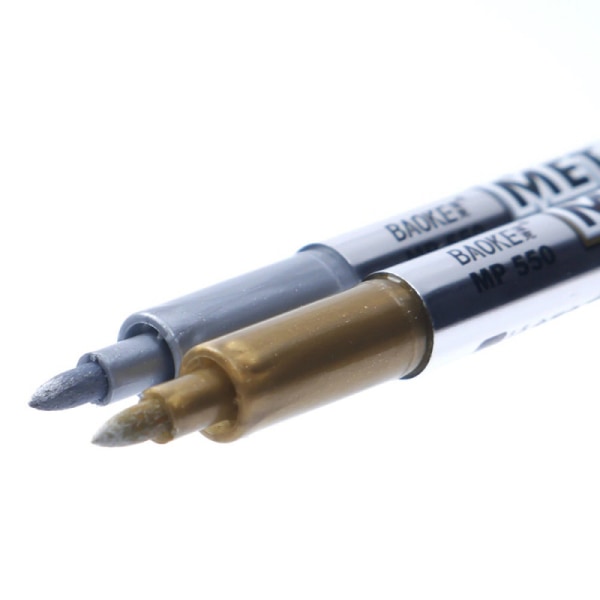 1-pack Metallic-penna, Guldpenna eller Silverpenna Silver