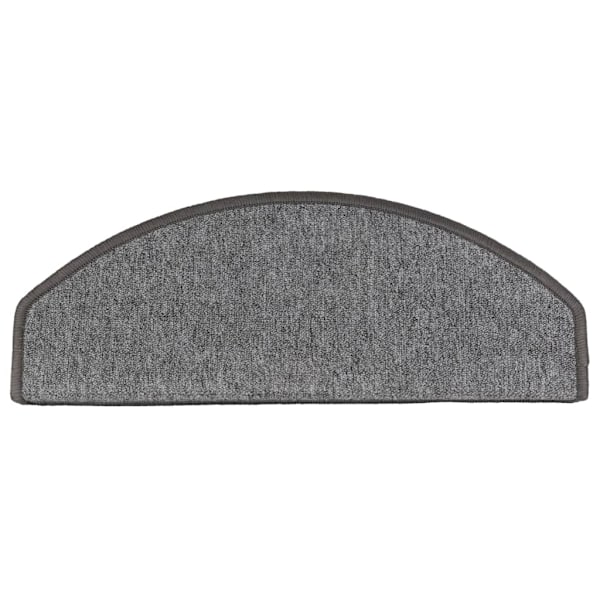 15 stk. Trappetrinmåtter mørkegrå 65x24x4 cm Grey grå