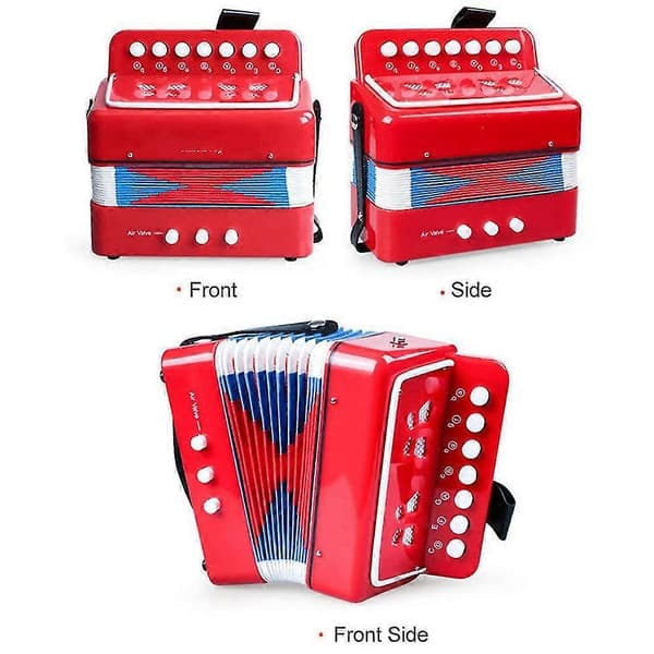 Dragspel Instrument 7 Tangenter 2 Bas Litet Dragspel Pedagogiskt Musikinstrument Julklapp LGL