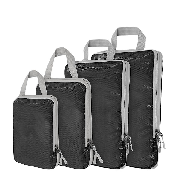 Kompressionsförpackningskuber, 4 set ultralätta förpackningskuber för handbagage, reseförpackning för S