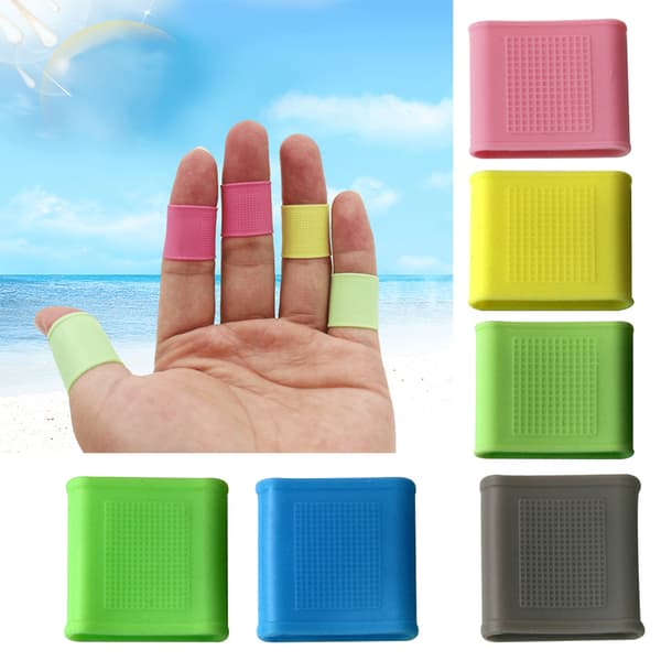 10 stk / sæt Finger silikone til Beskyttelse af fingerstøtte kompression, finger til beskyttelse for alle spo Light green 0.02