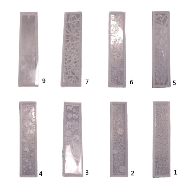 Rektangulär silikonform för bokmärken, gör-det-själv-epoxiharts, smyckeshantverk