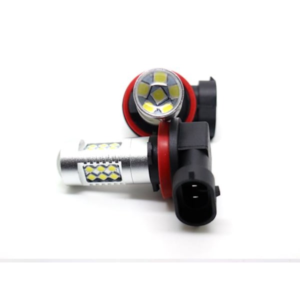 Tåkelys H8 H11 LED-lamper 6000K 1100 lumen 12v Silver grey Silvergrå