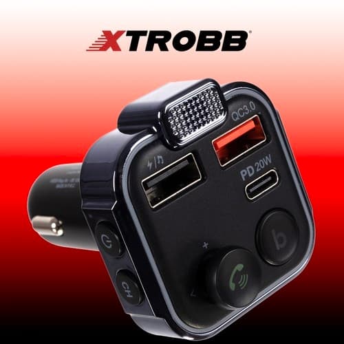 Bluetooth FM-lähetin & Lataus 20w - Autoon - Auton lataus 100