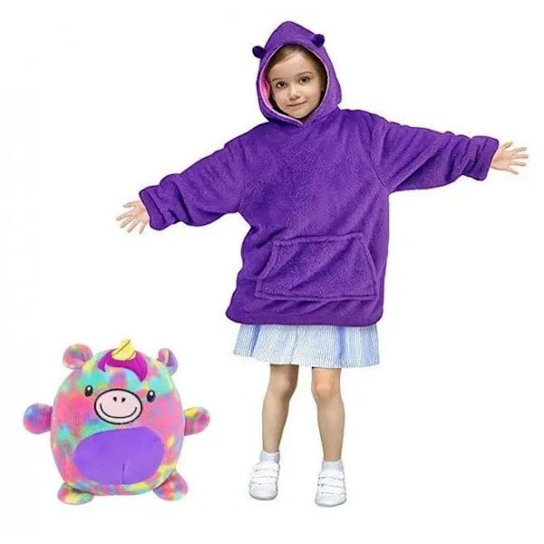 Squishmallows Kramgo Hettegenser Kudde Rød one size Blå Blue Vit Panda