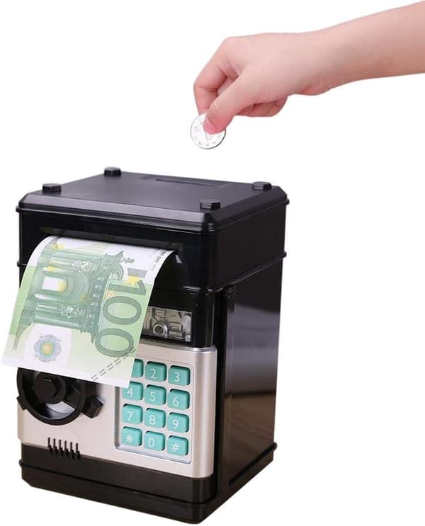 Elektronisk Safe ATM med Lys- og Lydeffekter Julegave til barn Ljusrosa