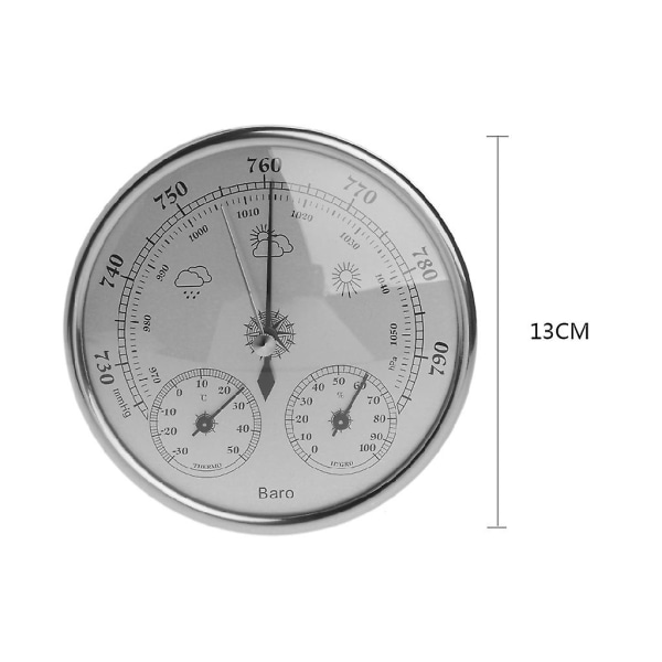 130mm Atmosfäriskt Tryck Temperatur Hygrometer Väderstation Tre-i-ett B