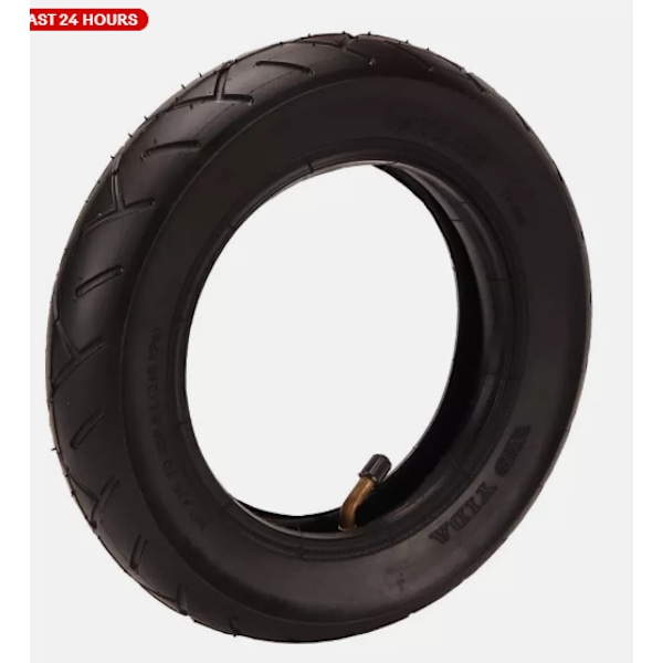 2 st 10x2.125 innertube och däck Pure Air Pro Decent eller Riley 10"2.125 böjd ventil
