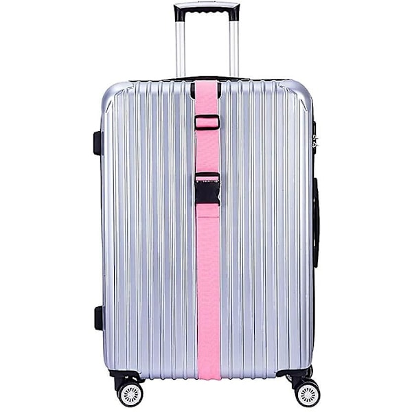 4-pack bagageremmar för resväskor Rem resebälten Tillbehör Pink