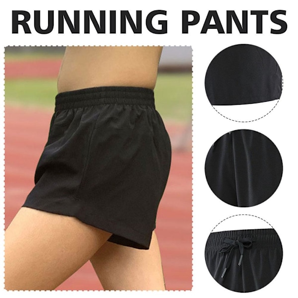 Herr Sport Träning Löpning Träning Fitness Shorts Byxor Arbete n blackL XXL