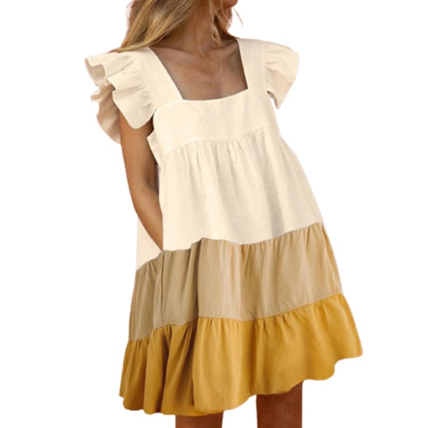 Eleganta sommarklänningar för damer med mjukt premiummaterial för hemmakontorskläder Apricot Apricot 2XL