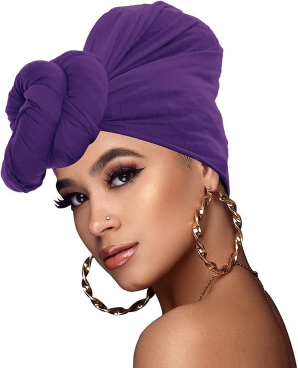Stretch Jersey Turban Hodeomslag, Urban Hår Wrap Skjerf