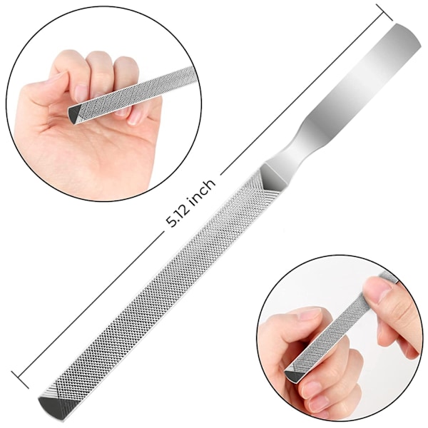 Pedikyr-set med nagelsax, nagelklippare, nagelfil Svart Sort