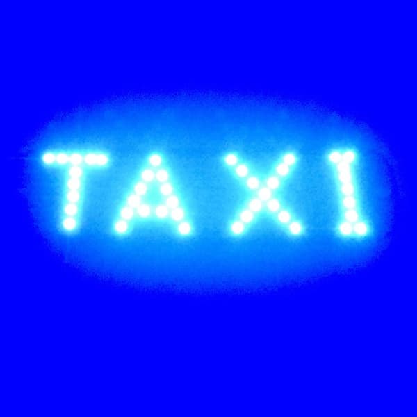 Taxiskilt LED-indikatorlampe Panelskilt Advarselslys White