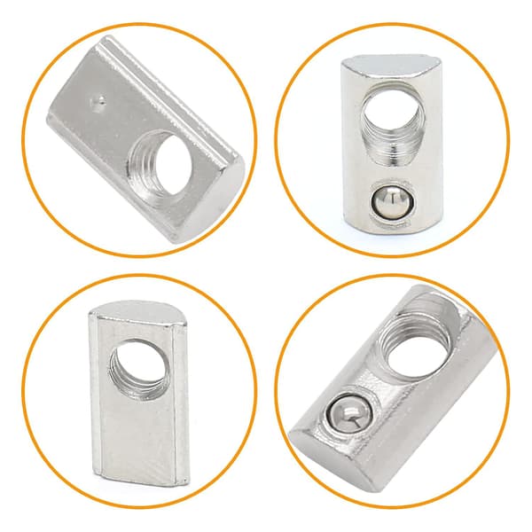 M5 Fjäder T-mutter 2020 Aluminium Extrusion T-muttrar (100st)