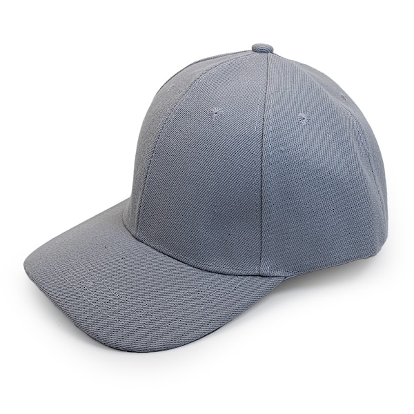 Enfärgad keps slät - Olika färger Grey grå