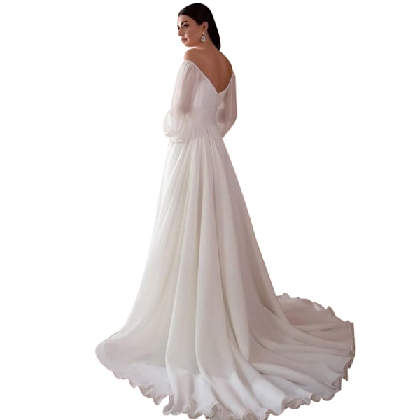 Off Shoulder Bodycon Maxi långklänning för kvinnor L