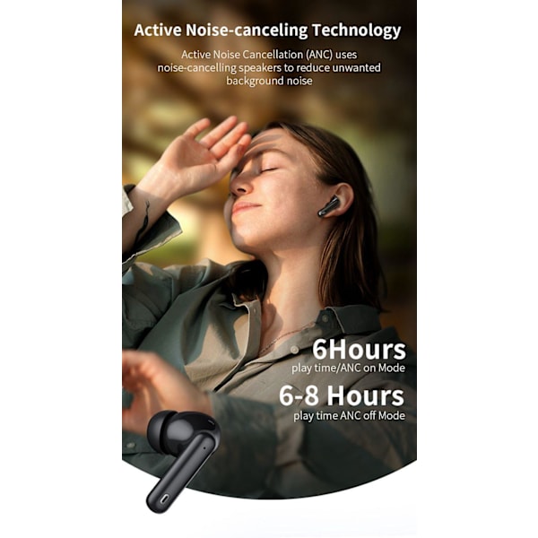 Trådløse Bluetooth-hovedtelefoner A50 Pro ANC IPX7 5.1