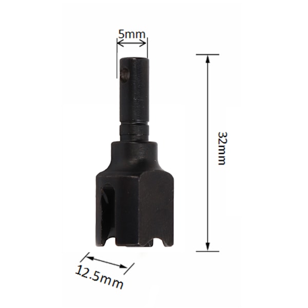 2 stk. RC Diff Outdrives Stål Præcise RC Differentialkopper til ARRMA 1/7 1/8 Serie Sort