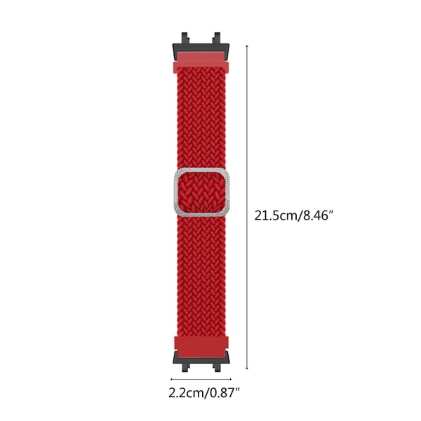 Woven Nylon Band Strap För Amazfit För T Rex 2 Watch Armband Qui Red white