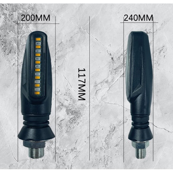 4 st Motorcykel Blinkers LED-lampor, LED12V Blinkers, Retrofit Tillbehörslampa Blue water lights