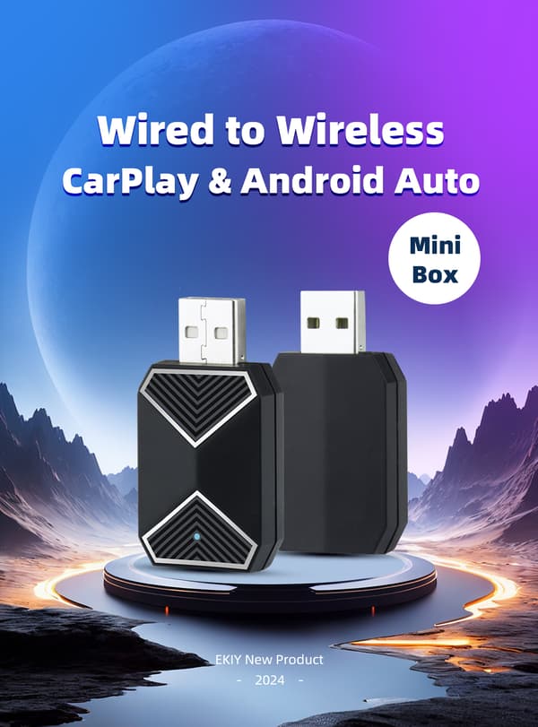 Mini trådløs CarPlay & Android Auto-adapter til iPhone & Android – Nyd friheden fra ledninger!