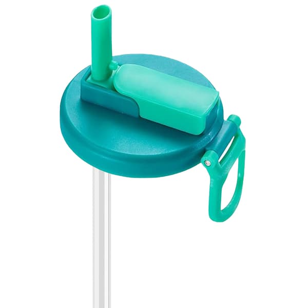 1 stk gjenbrukbart boksdeksel for brusbokser med silikonstrå for boksdrinker/øl Blue Green
