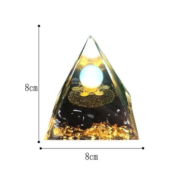 Orgonpyramid för positiv energi, helande pyramider för att minska stress Chakra Reiki-helande